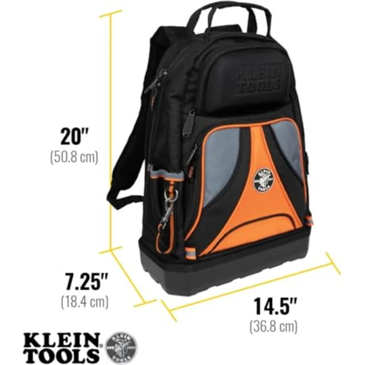 KLEIN TOOLS 55421BP-14 Werkzeugtasche, 39 Taschen und geformter Boden, Schwarz – Bild 5