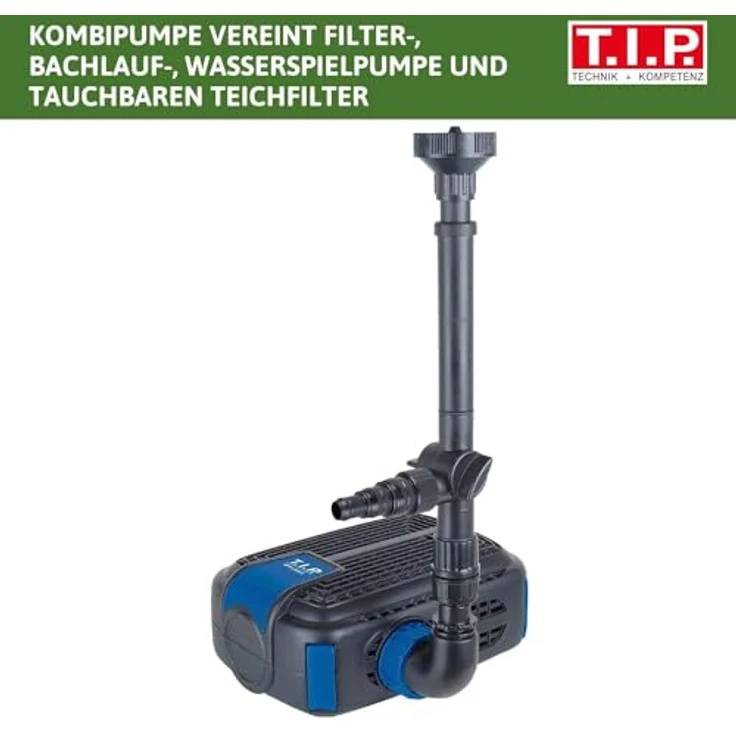 T.I.P. Multifunktions-Teichpumpe Wasserspiel Filter Bachlauf WPF 2500 S, bis 2.500 l/h Fördermenge – Bild 3