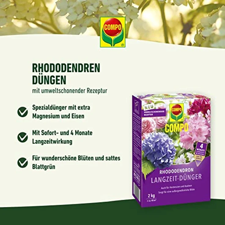Compo Rhododendron Langzeit-Dünger neu, 850 g – Bild 3