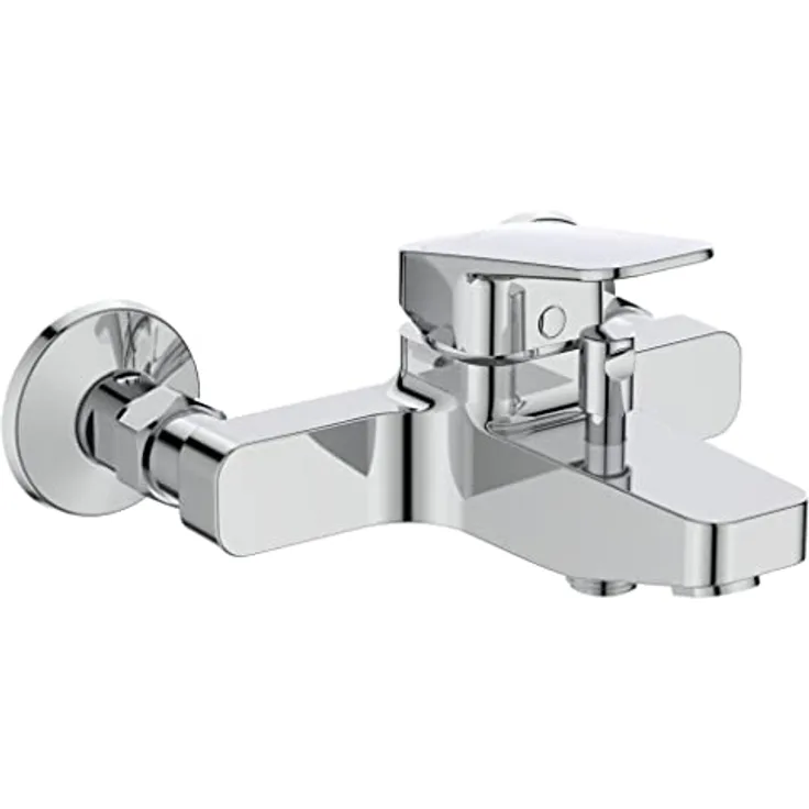 Ideal Standard Ceraplan, Badearmatur Aufputz in Chrom, Einhebelmischventil mit keramischer Kartusche und Easyfix-Befestigung, Schweizer Ausführung