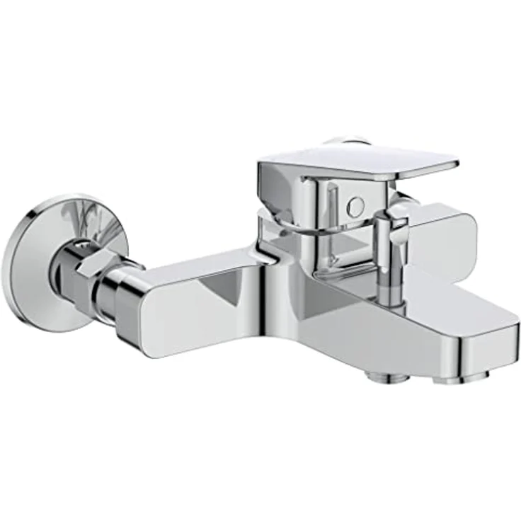 Ideal Standard Ceraplan, Badearmatur Aufputz in Chrom, Einhebelmischventil mit keramischer Kartusche und Easyfix-Befestigung, Schweizer Ausführung – Bild 1