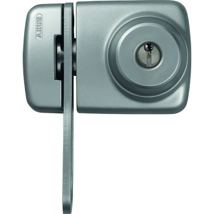ABUS Tür-Zusatzschloss 7535, beidseitiger Zylinder mit Sperrbügel für schmale Rahmenprofile, silber