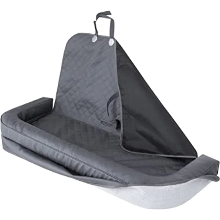 DOGGY Hundeautositz, Hundebox, Hundebett für kleine Hunde, 135 x 45 cm, Wasserabweisend, Graphit Skaj – Bild 3