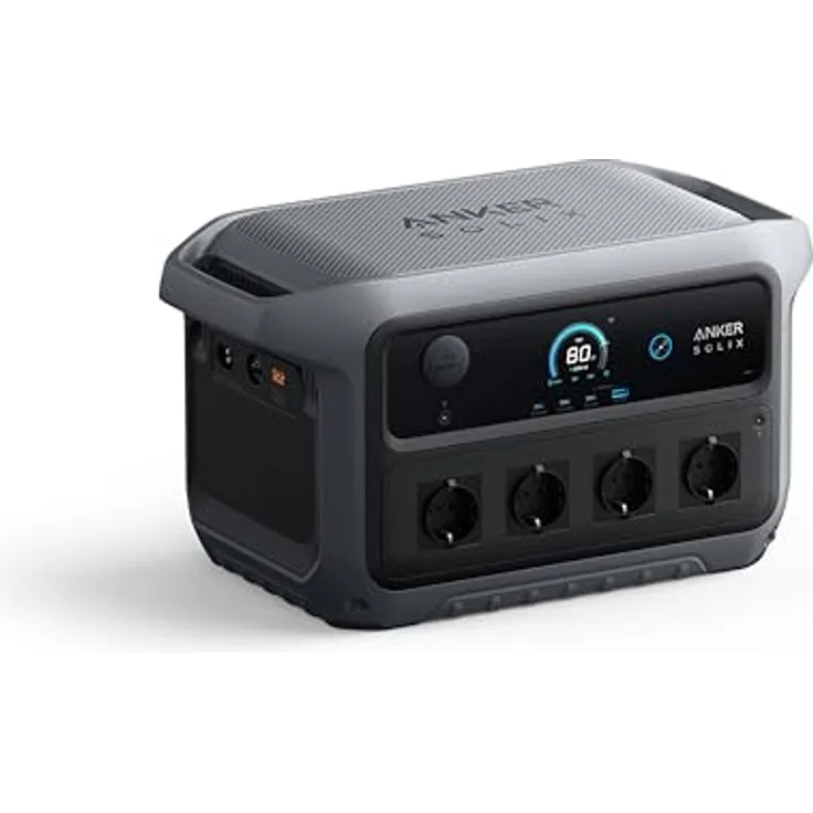 ANKER SOLIX Powerstation C 2000 Gen2, 2048 Wh, 2400 W Leistung, 4 Steckdosen, USB-C, ideal für Camping und Notfallbackup
