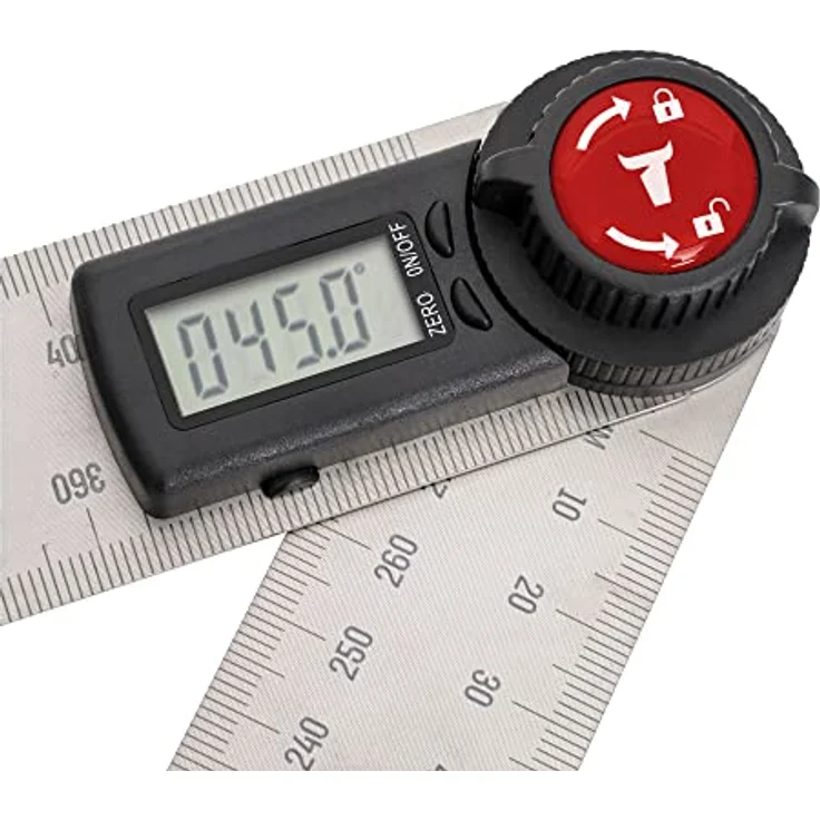 Stier Digitaler Winkelmesser SDW-300, LCD-Display ±0,3° aus rostfreiem Stahl, 300 mm – Bild 4