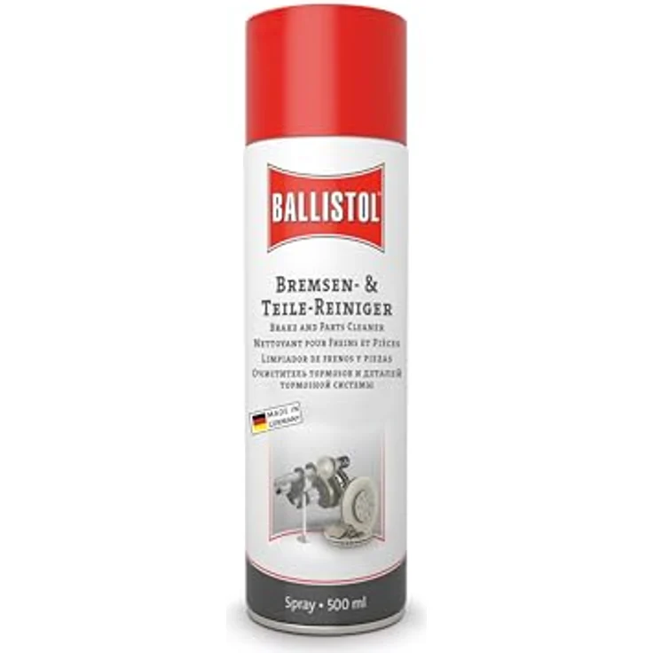 Ballistol Bremsen- und Teilereiniger-Spray 500 ml, effektive Entfernung von Öl, Fett und Bremsstaub, hohe Materialverträglichkeit – Bild 2