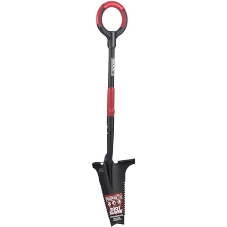 Root Slayer® Spaten 2.0 Radius Pro, Multifunktionsspaten mit Klinge und Zähnen zum Schneiden von Wurzeln, ergonomischer Griff, 1er oder 2er Pack – Bild 3