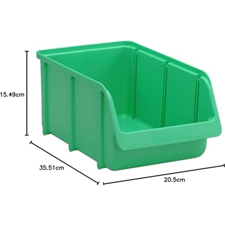 hünersdorff Sichtbox - Stapelbox - Lagerbox in Größe 4, stapelbar, Farbe: Grün – Bild 10