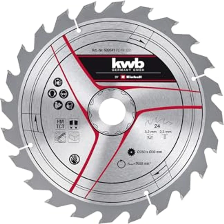 kwb by Einhell Sägebl. HM Ø 250x30x3,2 Z24 Stat. Sägen-Zubehör – Bild 2