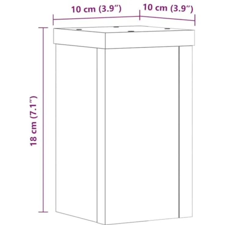 vidaXL Pflanzenständer 2er Set, Artisan-Eiche, stabiler Holzwerkstoff, 10x10x18 cm – Bild 9