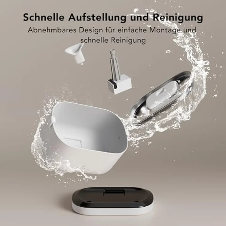 PETLIBRO Trinkbrunnen für Katze Kabellos mit Bewegungsmelder, 2,5L/84oz Dockstream Batteriebetrieben Katzenbrunnen Kabellos mit Akku 5000mAh, 23dB Ultraleise, Einfache Reinigung, BPA-frei – Bild 5