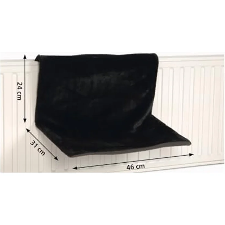 Beeztees Tierbett Hängematte Sleepy schwarz, Plüschbezug für extra weiches Liegegefühl – Bild 2