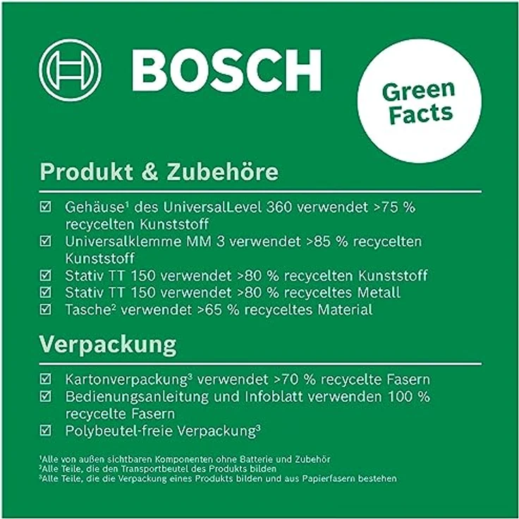 BOSCH UniversalLevel 360 Set, Kreuzlinien-Laser mit Stativ TT 150 - grüne Laserlinien, 360°-Linie, selbstnivellierend – Bild 3