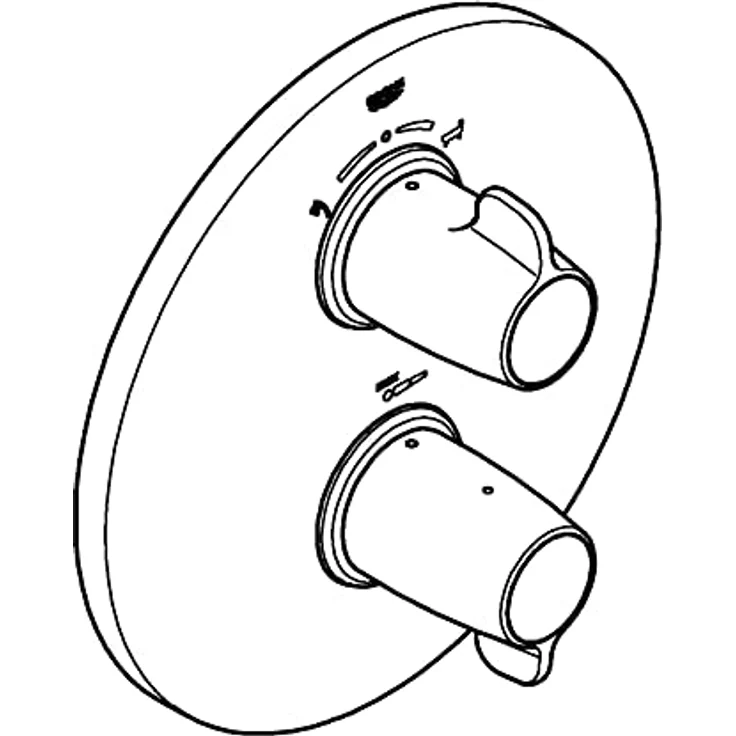 GROHE Grohtherm Special - Thermostat- Wannenbatterie, 2-Wege-Umstellung, Fertigmontageset, verdeckte Befestigung, chrom – Bild 2