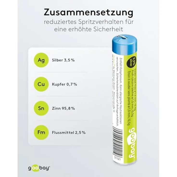 FixPoint Lötzinn ø 1,0mm 12,5g Rolle, bleifrei – Bild 4
