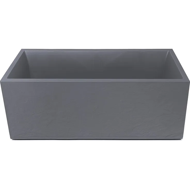 ONDIS24 Pflanzkübel Vulkan 100cm, Blumenkübel in Vulkan/Basalt Optik mit Wasserspeicher, winterfest, 100 x 40 x 43,5 cm