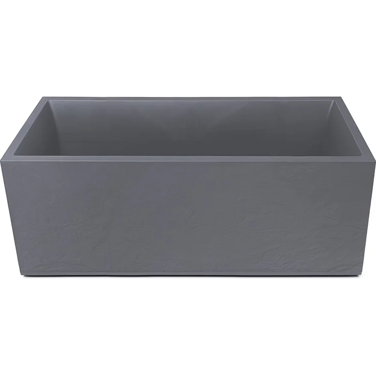 ONDIS24 Pflanzkübel Vulkan 100cm, Blumenkübel in Vulkan/Basalt Optik mit Wasserspeicher, winterfest, 100 x 40 x 43,5 cm