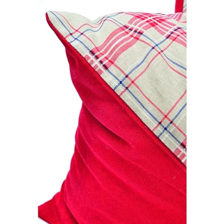 Aumüller Sternenkissen Karo, Beige/Rot - 85 cm - Liegekissen für Hunde und Katzen – Bild 3