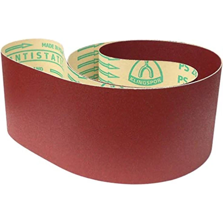 Klingspor PS 28 F Schleifband, 150 x 2260 mm, 5 Stück, Körnung P100, antistatisch, für Holz, Leder, Kunststoff – Bild 1