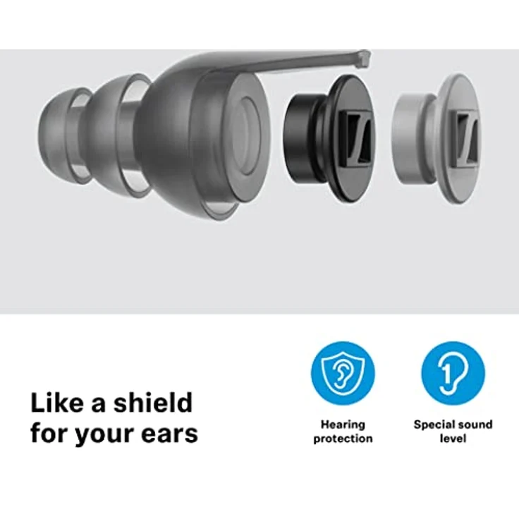 Sennheiser SoundProtex Gehörschutz-Ohrhörer – Wiederverwendbarer Gehörschutz mit Zwei wechselnd aktiven Filtern – High-Fidelity-Sound bei sicherer Lautstärke – Schwarz – Bild 3