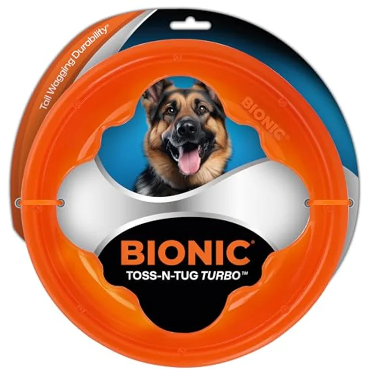 Bionic Toss-N-Tug Turbo, strapazierfähiges Tierspielzeug für Hochgeschwindigkeits-Verfolgungsjagden, schwarz