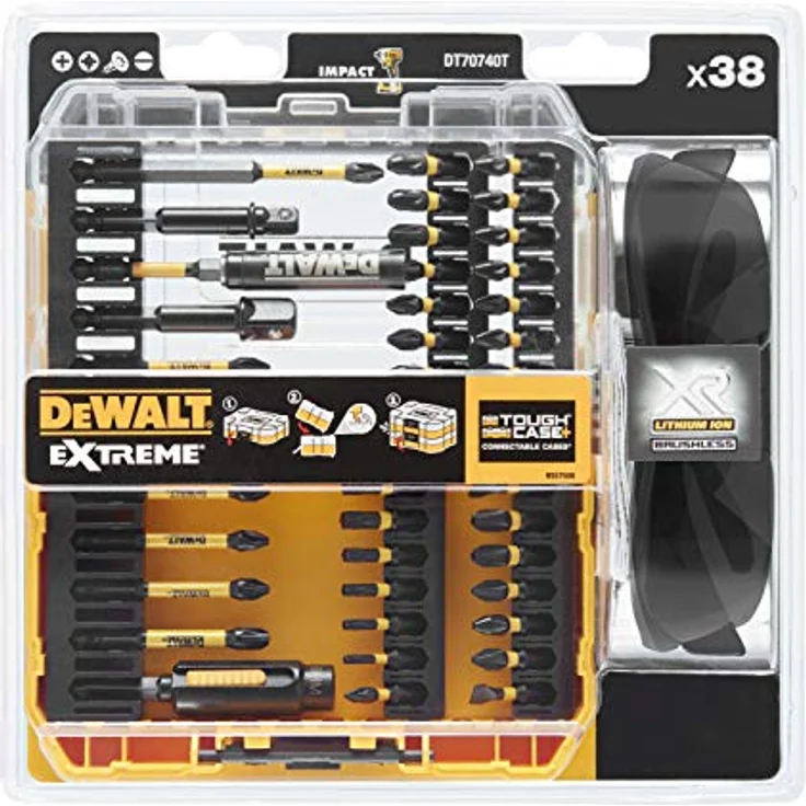 DEWALT DT70740T FLEXTORQTM Schraubendreher-Set 38-teilig, langlebig und robust + Schutzbrille – Bild 2