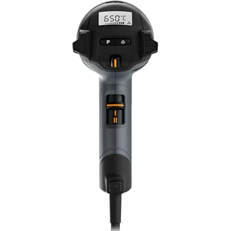 Steinel Heißluftgebläse HG 2320 E Koffer, 2300 W Heißluftpistole, 80°-650°C, 500 l-min, LCD-Display, Überhitzungsschutz, 3m Kabel – Bild 4