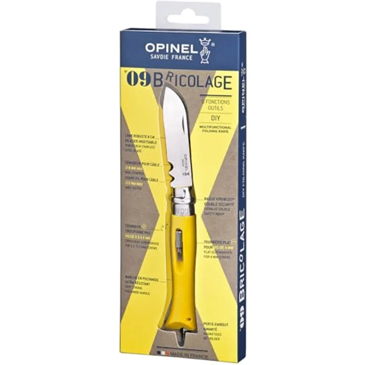 Opinel Taschenmesser No. 09 inkl. Bitset gelb – Bild 3
