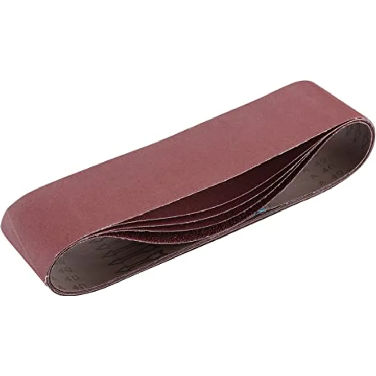 Draper 2 09273 Gewebe-Schleifband, 100 x 915 mm, Körnung sortiert, 5 Stück, rot, Einheitsgröße