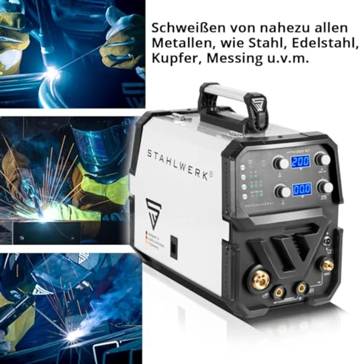 STAHLWERK Kombi-Schweißgerät MTM-200 ST 3-in-1 Schutzgas-Schweißgerät | Inverter mit 200 A und synergischem Drahtvorschub für WIG | MIG MAG | MMA – Bild 5