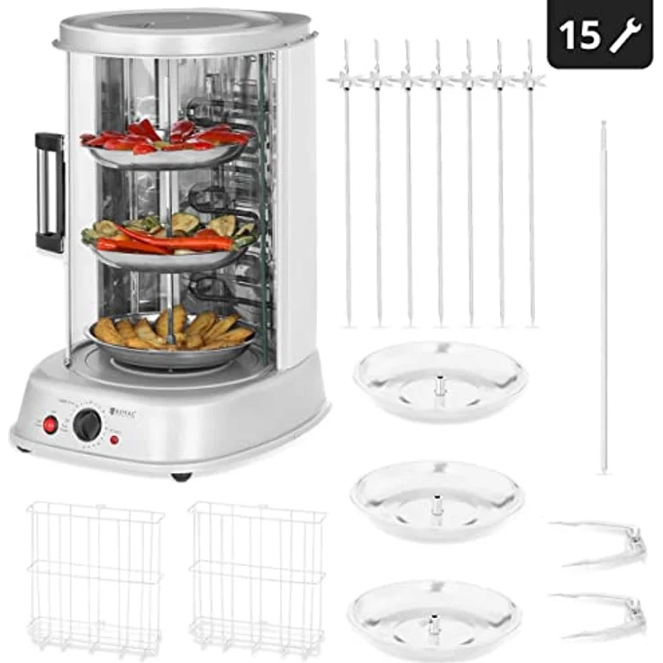Royal VKB Catering Verticale Grill RCGV-1800, 4-in-1 Elektrogrill mit 1.800 W und 31 L Kapazität – Bild 2
