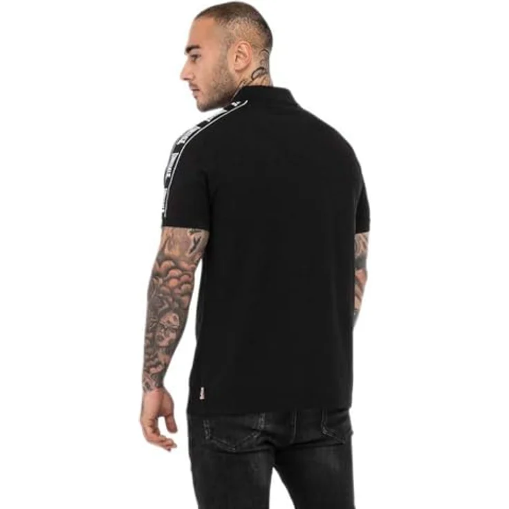 Lonsdale Poloshirt SETTER, sportlicher Look mit 3D-Logo, Navy – Bild 3