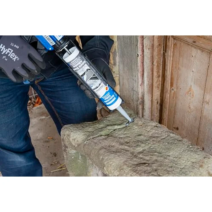 WEICON Natursteinkleber 290 ml, hoher Halt für Steinarten, lösemittelfrei, grau, für Innen & Außen – Bild 4