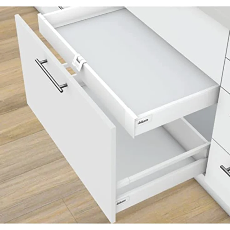 Blum Griffleiste Mitnehmer für Tandembox Innenschubkasten, Kunststoff grau, einfache Montage mit 180° Drehfunktion – Bild 2