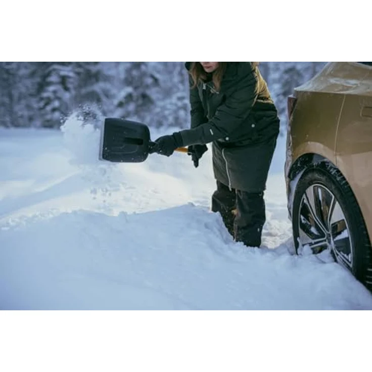 Fiskars Autoschaufel Schild-B.217mm H.240mm T-Griff, leicht und kompakt mit Stahlkante für Schnee und Eis – Bild 4