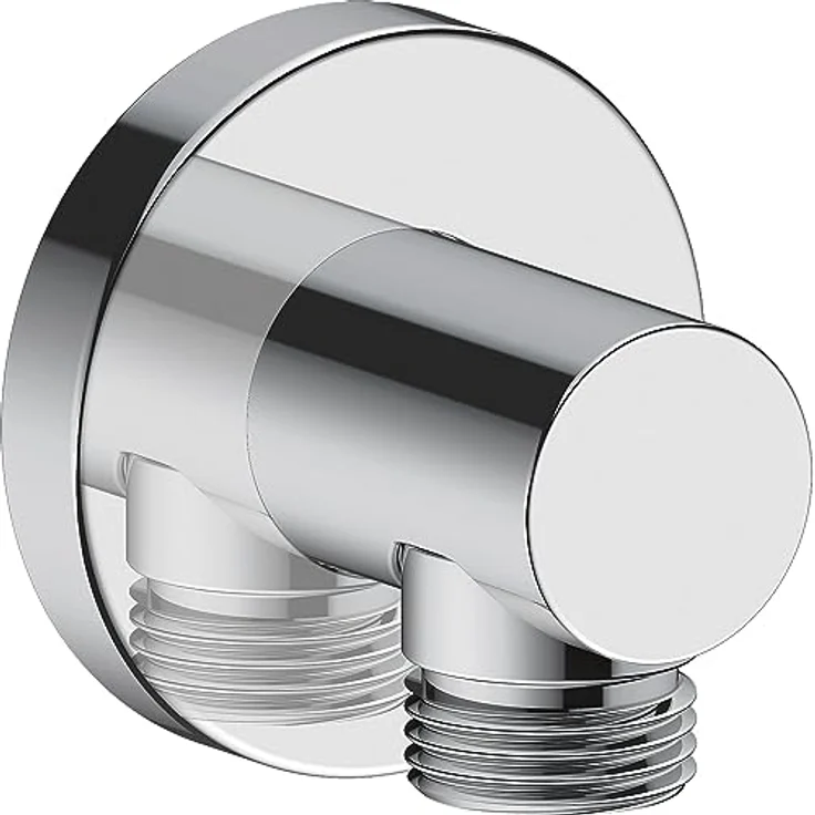 Duravit Duscharmatur Wandanschlussbogen mit runder Rosette, Schlauchanschluss, Chrom – Bild 1