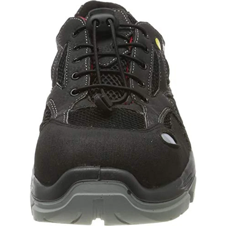 Stabilus THILO LOW Sicherheitsschuh S1 SRA ESD, Größe 47, schwarz/rot, Textil/Mesh, Aluminium-Zehenschutzkappe, Vibrantec-Fußbett, Schnellschnürsystem – Bild 2