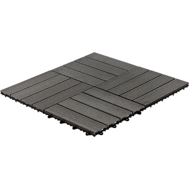 HOME DELUXE WPC Holzfliesen - Alle Varianten Anthrazit, 6 qm – Bild 6
