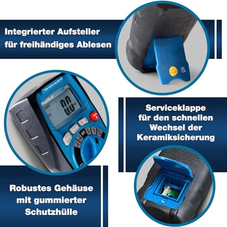 PeakTech P 1021, Digital Multimeter mit 4000 Counts, TRMS, automatische Bereichswahl, robustes Gehäuse – Bild 5