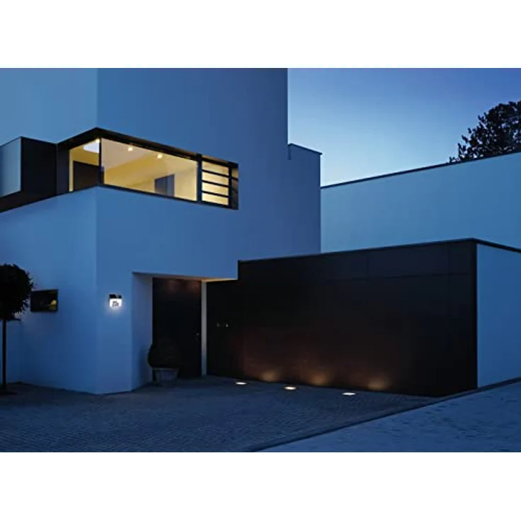 Steinel Hausnummer Steinel LED Solarleuchte XSolar LH-N silber mit Dämmerungssensor, 365 Tage Licht, IP44, inkl. Hausnummernbogen – Bild 4
