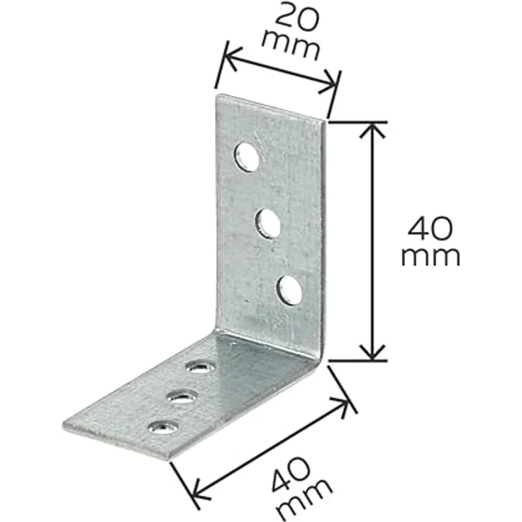 GAH Alberts Winkelverbinder, 40 x 40 x 20 mm, verzinkt | Holzverbinder-Winkel, Stahl – Bild 3