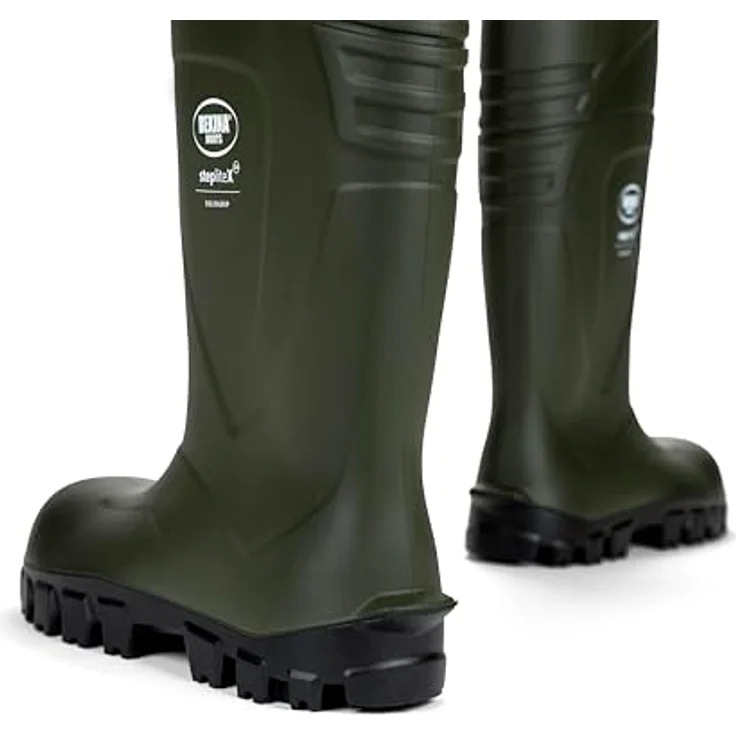 Bekina Steplite X O4, Robuste Sicherheitsstiefel für Herren und Damen, ohne Stahlkappe, rutschfest, wasserdicht, isolierend bis -30 Grad, Weite Passform, grün, EU 43 – Bild 9