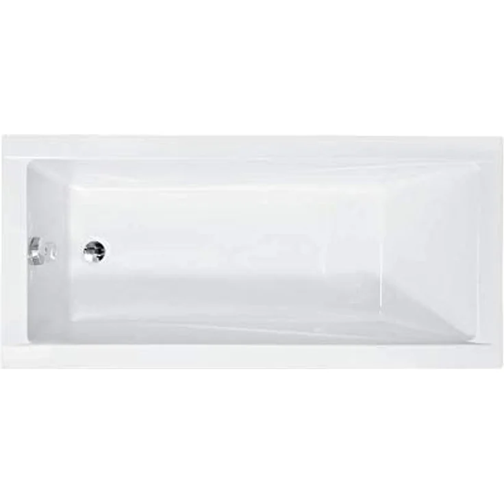 Besco BADLAND Acryl Badewanne 170x70 cm, Rechteckbadewanne mit Siphon, Wannenfüßen und Ablaufgarnitur in Chrom, Weiß, 4in1 Komplettset, Made in EU – Bild 4