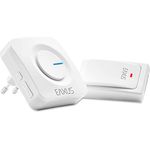 Eaxus® Funk Türklingel - Batterielose Funkklingel, Kinetisch, IP44 Wasserdicht, 36 Melodien, LED Anzeige, Weiß