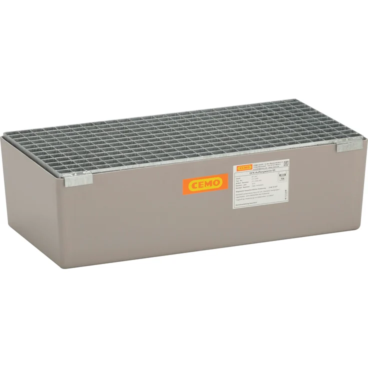 Cemo Auffangwanne 65 l, GFK mit verzinktem Stahlgitterrost, B x H x T: 82 x 24 x 42 cm, mit Zulassung, 7717