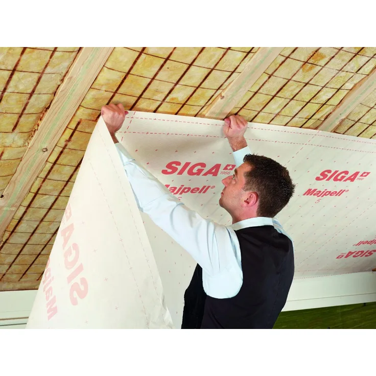 Siga Dampfbremse Majpell 5 50 x 1,5 m = 75 m² weiß