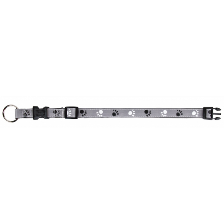 Trixie Silver Reflect Halsband schwarz-silbergrau XS-S: 22-35 cm/15 mm