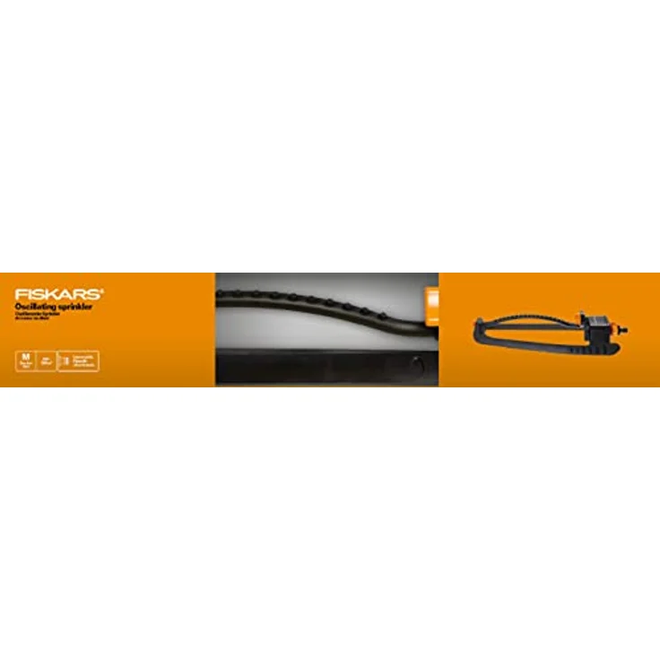 Fiskars Oszillierender Sprinkler Schwingender Wassersprinkler Viereckregner max. 300 m² max. 17 m Weite – Bild 10