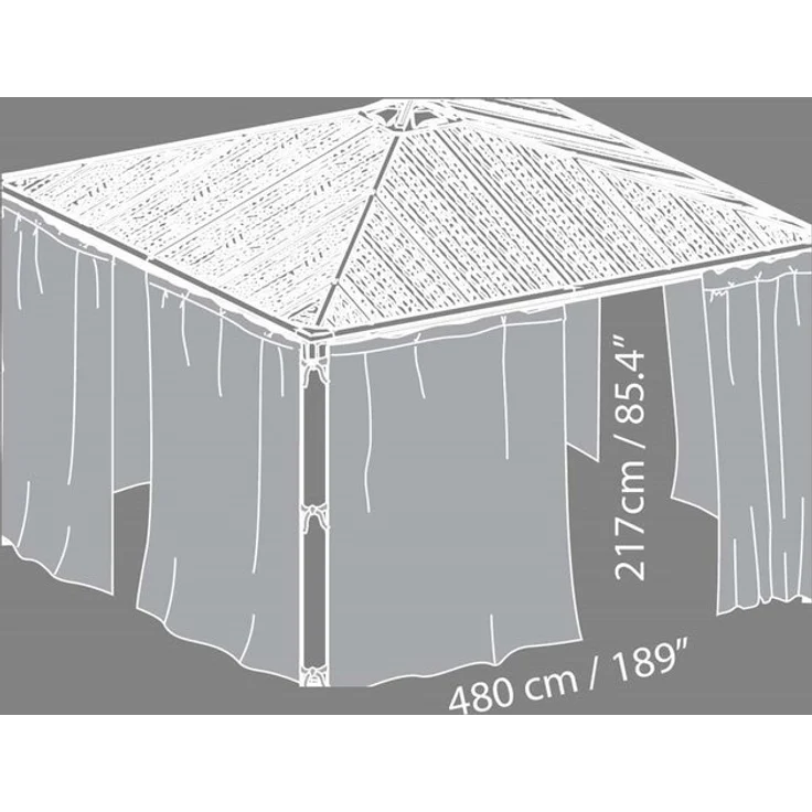 Palram - Canopia Pavillon Palermo 4300 Vorhänge – Bild 6