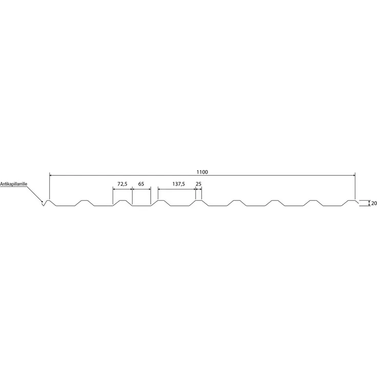 Weckman Trapezblech 200 x 110 cm 0,5 mm anthrazit